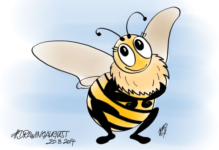 'Bee', digital drawing with Sketchbook Pro
